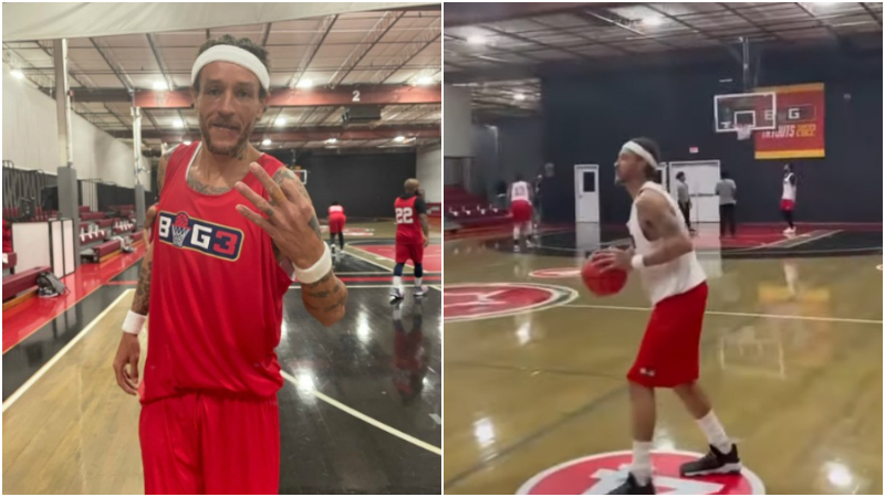Delonte West試訓BIG3聯賽，連續命中四分球！
