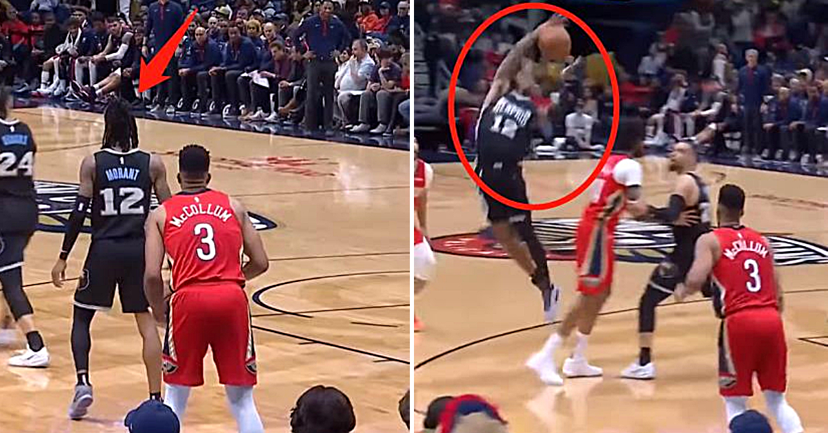 NBA / 【影片】這是怎麼做到的？莫蘭特上演神級預判！提前起跳空中攔截CJ傳球