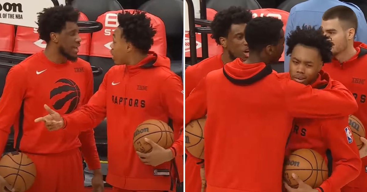 NBA / 【影片】暴龍爆內訌！球隊老將與新人王貼臉爭吵，隊友火速勸架！賽後解釋原因
