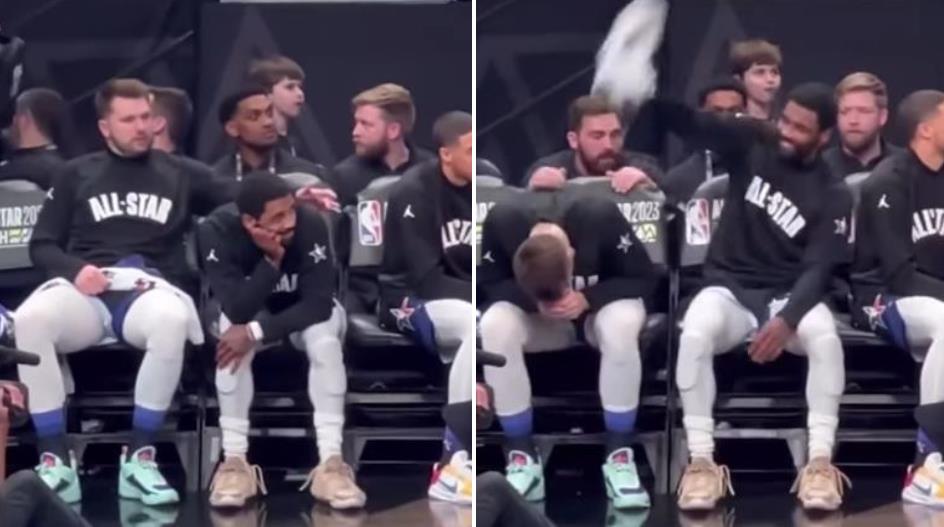 NBA / 【影片】男人至死是少年！東契奇點肩挑逗，厄文用毛巾寵溺砸向前者，畫面太美不敢看