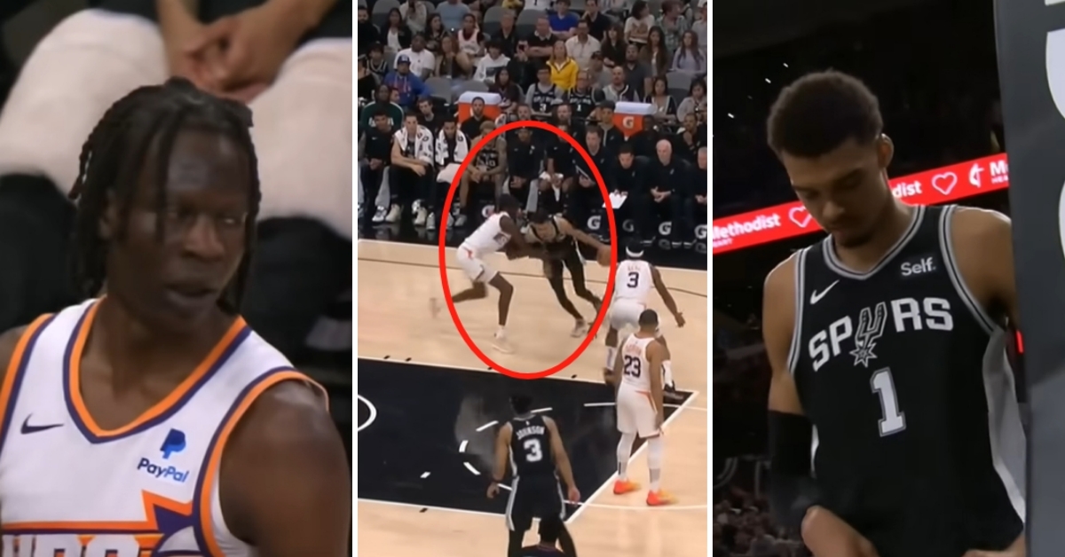 NBA / 【影片】太敢說了！小寶兒防守溫班亞瑪被吹犯規！當面怒嗆裁判：要捧他我懂
