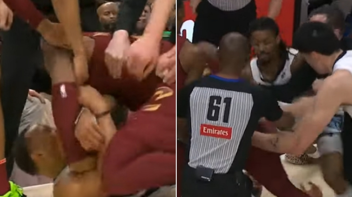 NBA / 【影片】四人吃T！米契爾搶球「騎」貝恩身上，隨後TT、莫蘭特「加入戰局」！